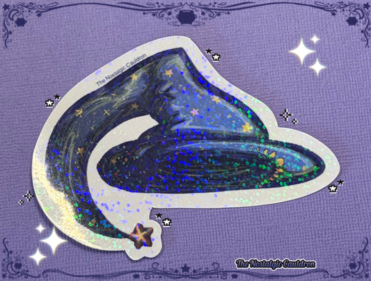 Holographic Wizard Hat Sticker