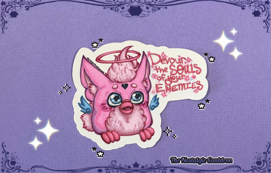 “Devour Souls” - 90’s Electronic Friend Sticker