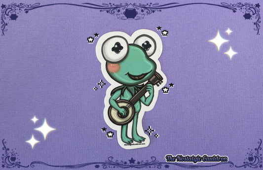 Banjo Frog Sticker