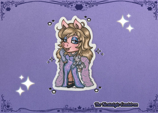 Diva Pig Sticker