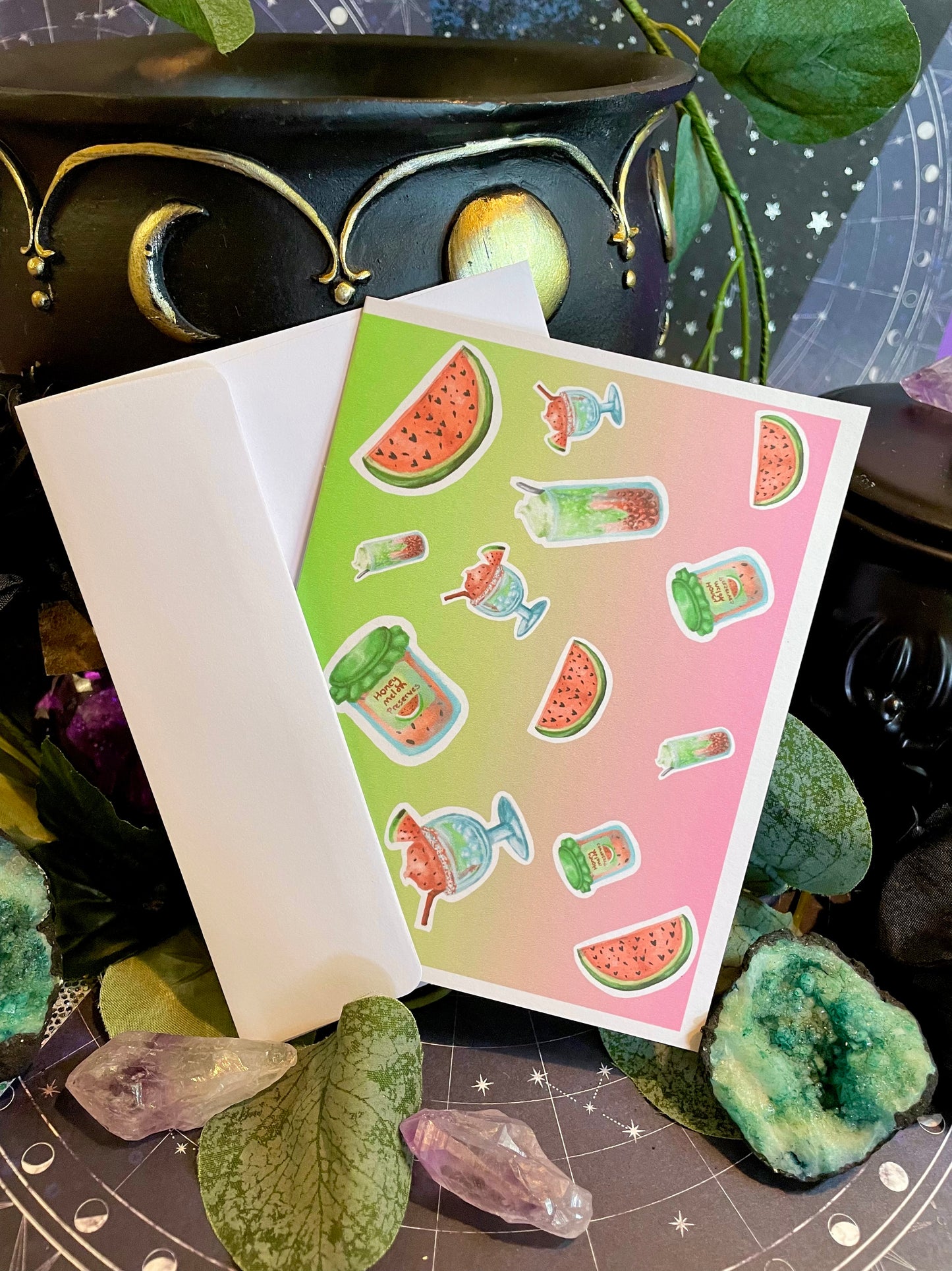 Watermelon Delight A2 Greeting Card