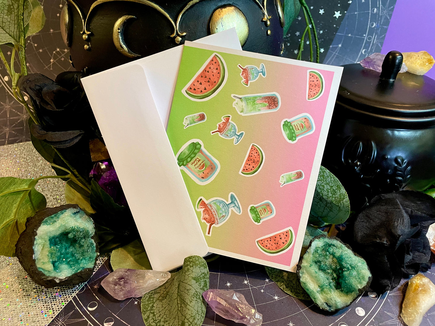 Watermelon Delight A2 Greeting Card