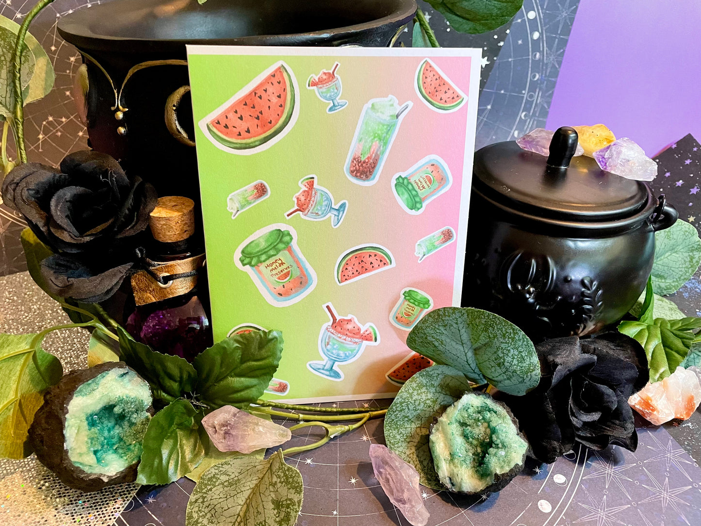 Watermelon Delight A7 Greeting Cards