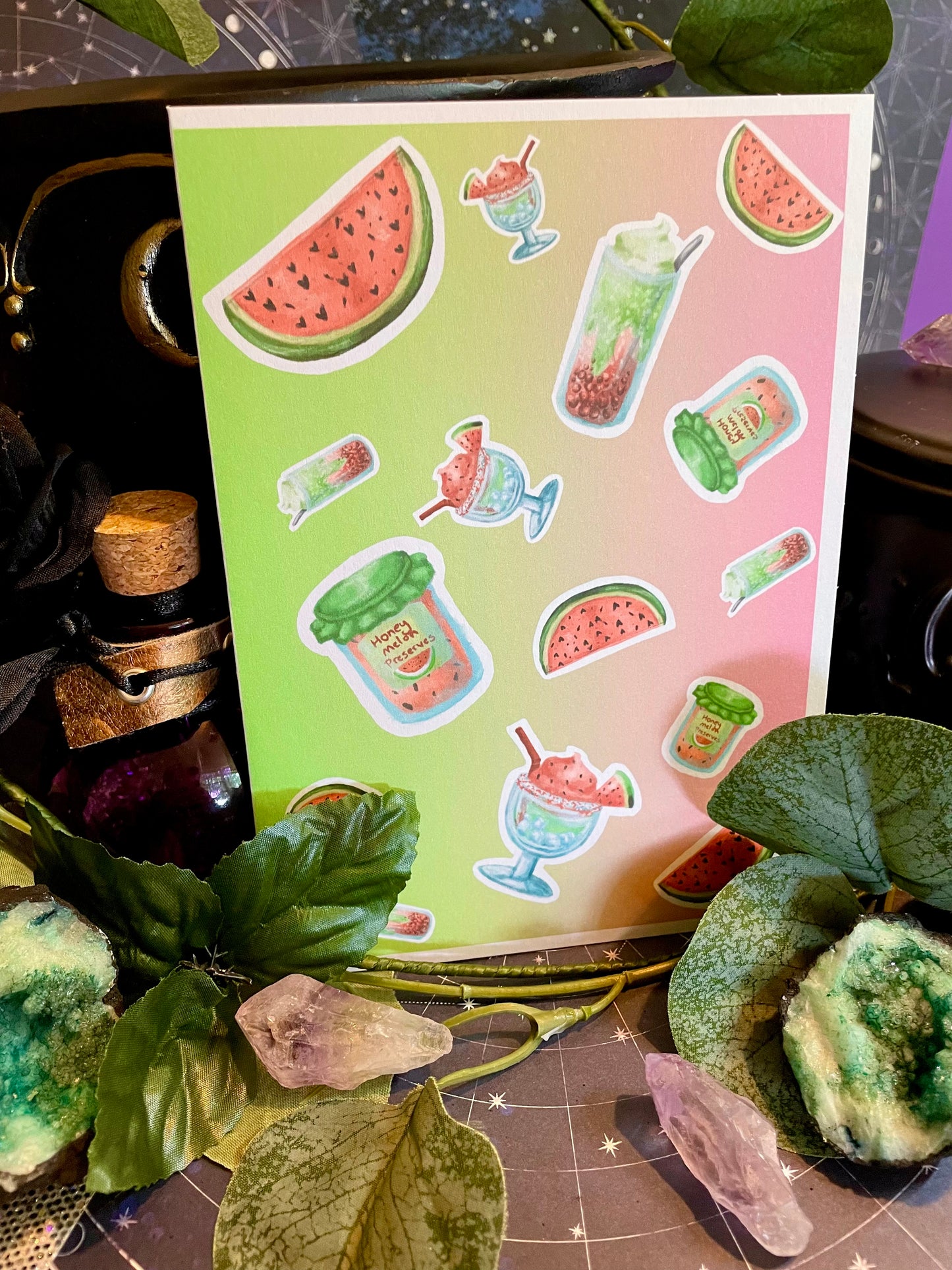 Watermelon Delight A7 Greeting Cards