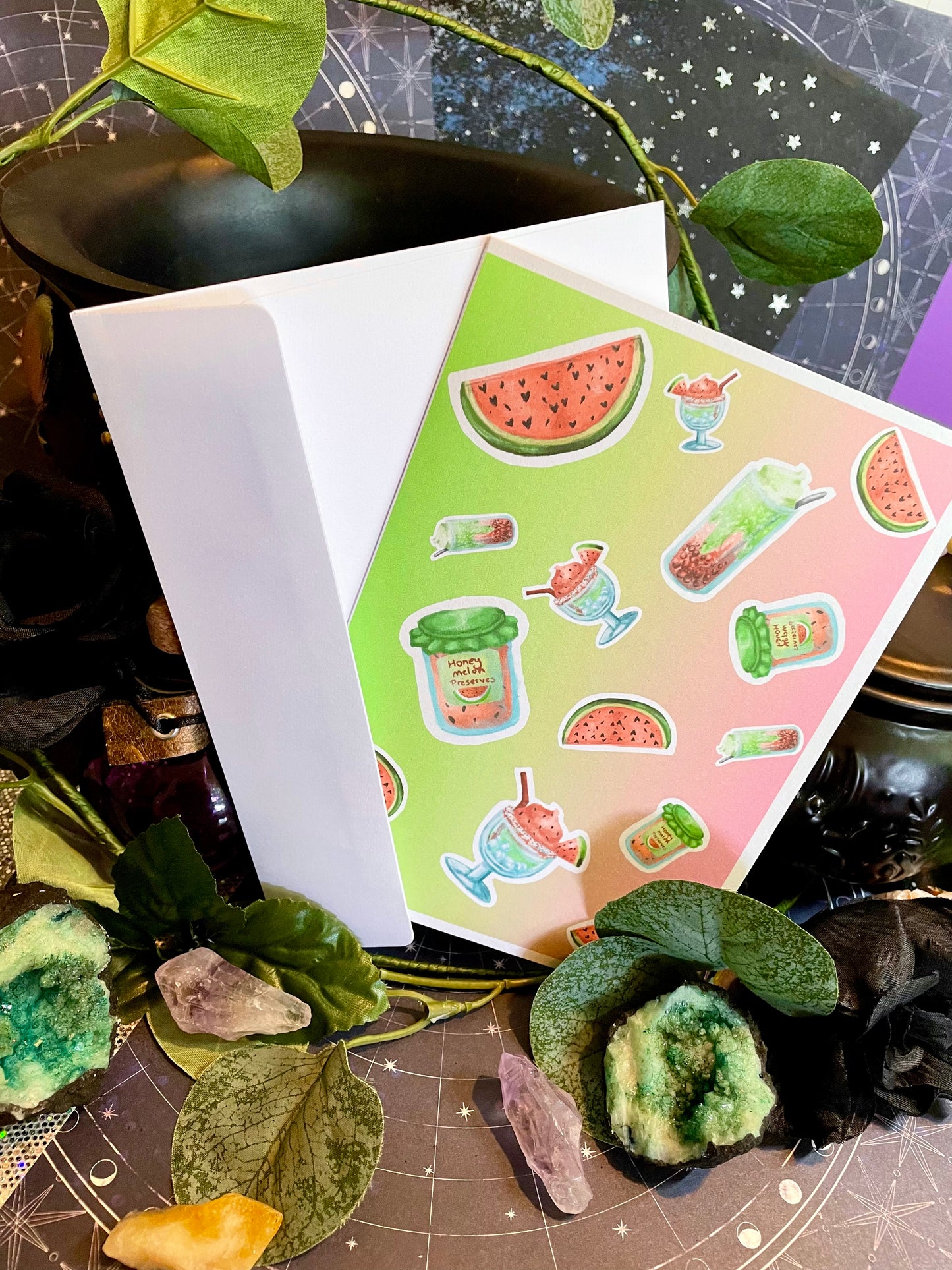 Watermelon Delight A7 Greeting Cards