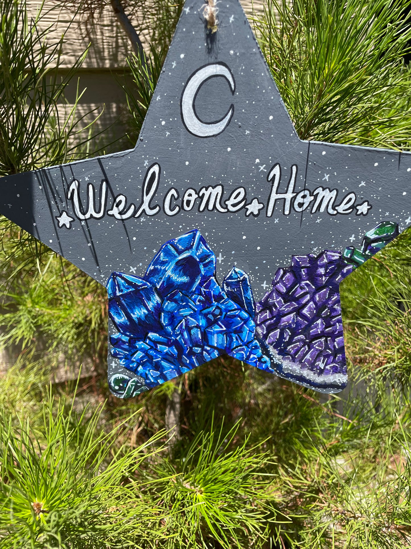 Crystal Hand Painted Welcome Sign